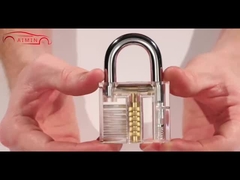 12 Stück schwarzes Schlosserwerkzeug Schlosspick Set Transparentes Schlosspick-Übungskit Werkzeuge