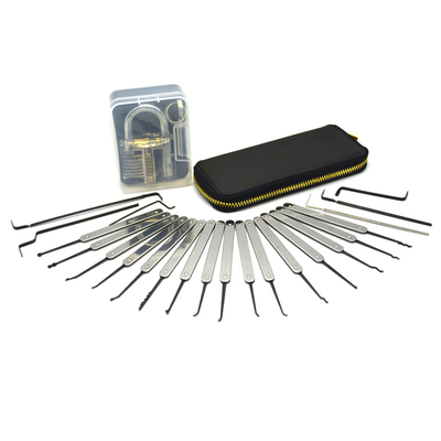 kaufen Edelstahl Schlosserwerkzeuge 22pcs Auto Schloss Pick Set mit transparenten Praxis Vorhängeschloss Online-Herstellung