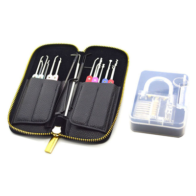 kaufen Kombination Praxis Vorhängeschloss Set Edelstahl 22pcs Auto Lock Pick Kit Set Transparent Praxis Vorhängeschloss Pick Set Online-Herstellung