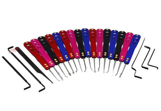kaufen Buntes Lockpick-Set 22 in 1 Aluminiumlegierung Oxidation Auto Lock Pick Kit Werkzeug für Schlosser Online-Herstellung