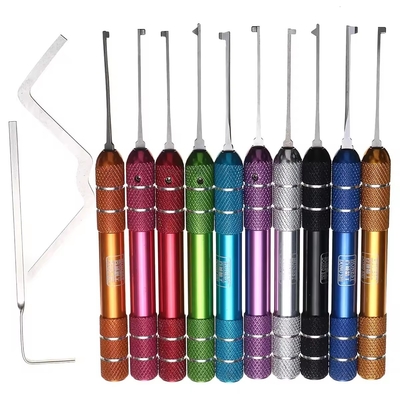 Schlosser Kaba Schloss pflückt 12 in 1 Übung Schloss pflückt Schließung Werkzeug Set Schlüssel entfernen Werkzeuge