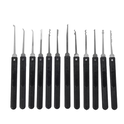 Anfänger Schlosserwerkzeuge Transparente Praxis Schloss für Lernzwecke,12 Pieces Of Black Locksmith Tools