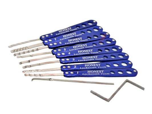 Safe Box Locksmith Tools 8 in 2 Lock Pick Set Hooks Lock Pick Set